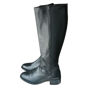 Aquatalia Neda Tall Weatherproof Leather Knee High Boots in Black Women’s 5 $495